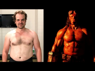 david harbour training for hellboy   muscle madness