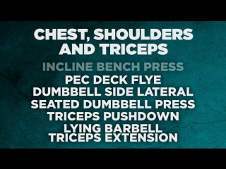 beginner chest, shoulders triceps workout labrada lean body training program day 7