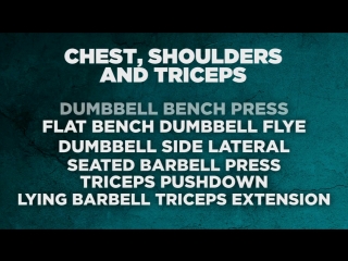 beginner chest, shoulders triceps workout labrada lean body training program day 16