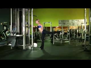 one-legged cable kickback - leg exercise